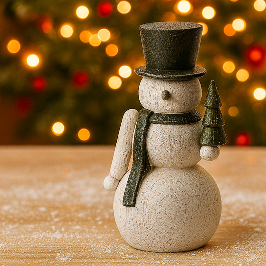  Pupazzo di neve natalizio in ceramica – Snowman Ilary Queen H 25 cm"