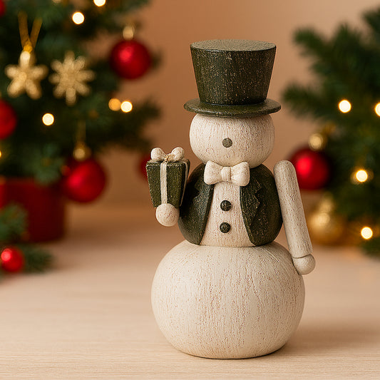 Pupazzo di neve natalizio in ceramica – Snowman Ilary Queen H 25 cm