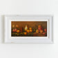 Quadro Daliana 80 cm con cornice shabby chic bianca, decorazione parete