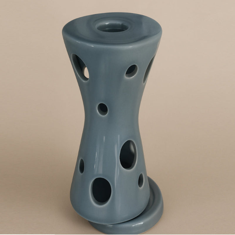 Riccio Caprese – Porta Candele Clessidra Avion in Ceramica H26x13 cm