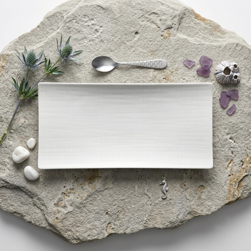 Rosenthal Piatto Rettangolare Porcellana Mesh White 26x13
