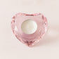 Rosenthal porta candele cuore cristallo rosa 10 cm Studio Line