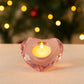 Rosenthal porta candele cuore cristallo rosa 10 cm Studio Line