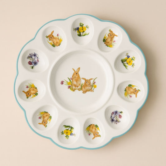 Royal Family centrotavola ceramica porta uova Spring Easter Ø 25 cm