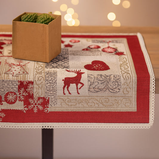 Runner natalizio in tessuto gobelin 140x47 cm New Diffusion – raffinata decorazione da tavola per le feste