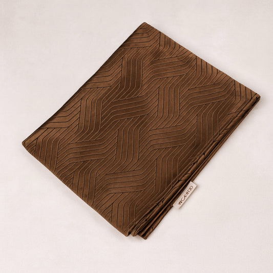 Runner velvet visone Paola Rolando 140x40 cm decorazione tavola