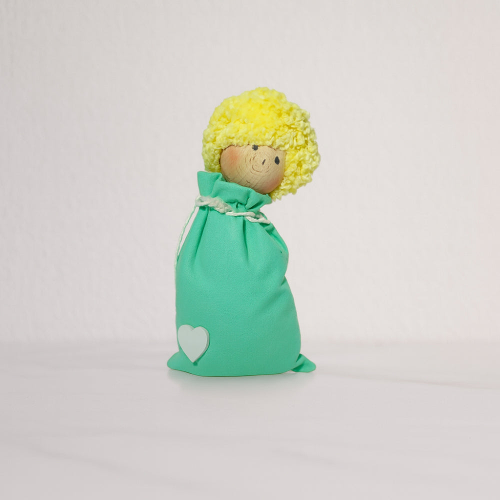 Sacchetto Piccolo Principe Petit Amour in legno H 16 cm decorativo