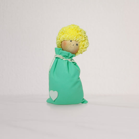 Sacchetto Piccolo Principe Petit Amour in legno H 16 cm decorativo