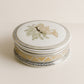 Scatola Limoges in porcellana con decoro floreale e filo platino 22K Ø12x3,2 cm