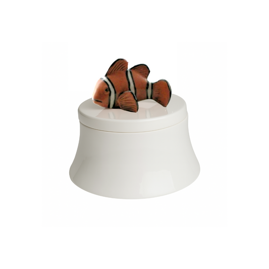 Scatola Nemo F.lli Majello in ceramica di Capodimonte – Bomboniera o decorazione a tema marino Made in Italy