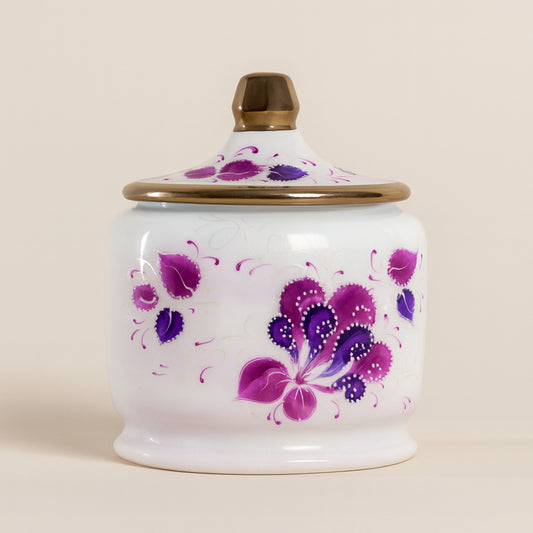 Scatola Sharon in porcellana Limoges dipinta a mano H 22x18 cm