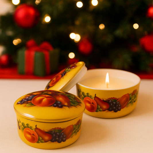 Scatola Tonda Orchard Gold Aynsley – Porcellana fine bone china decorata Made in England

