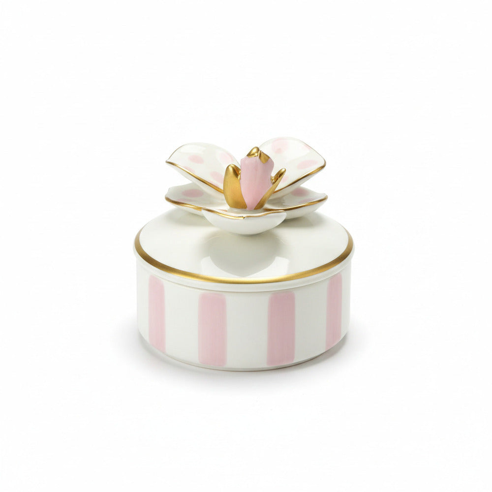 Scatola con farfalla in ceramica di Capodimonte Dea Capodimonte 10x10 cm