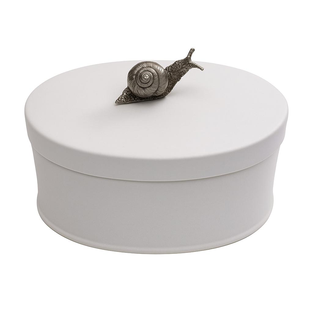 Scatola lumaca Daliana Old Sheffield Shabby Chic 16x10,5 cm portaoggetti decorativo