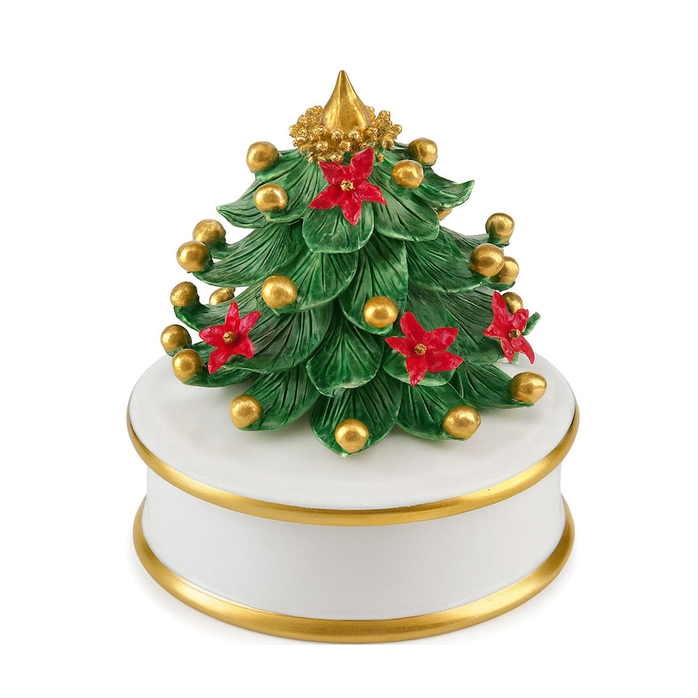 Scatola porcellana Capodimonte Majello con candela 13x11.5 cm