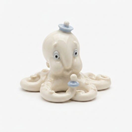 Ser Polipo Porcellana Capodimonte Vintage 11x7 cm