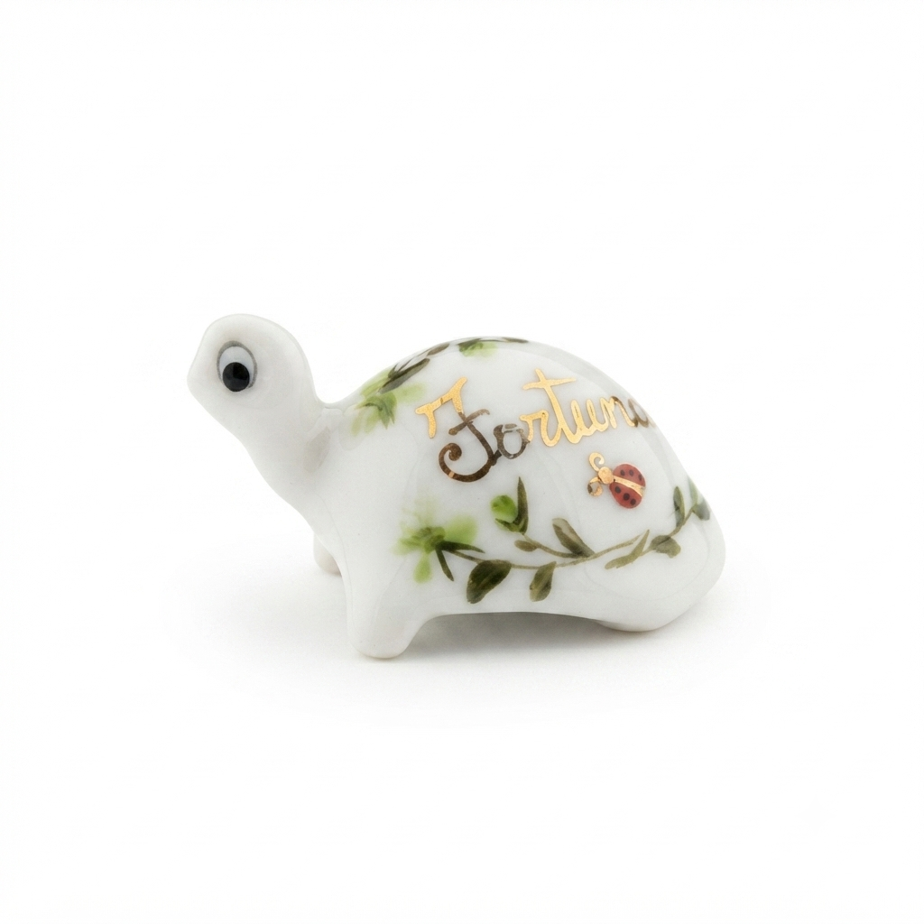 Ser Tartaruga in Porcellana di Capodimonte Fortuna 5x3x3 cm