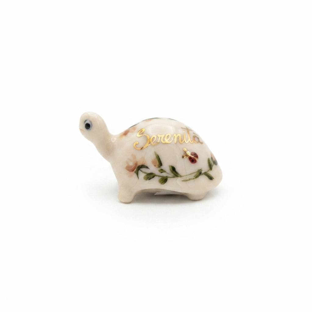 Ser Tartaruga in Porcellana di Capodimonte Serenità 5x3x3 cm