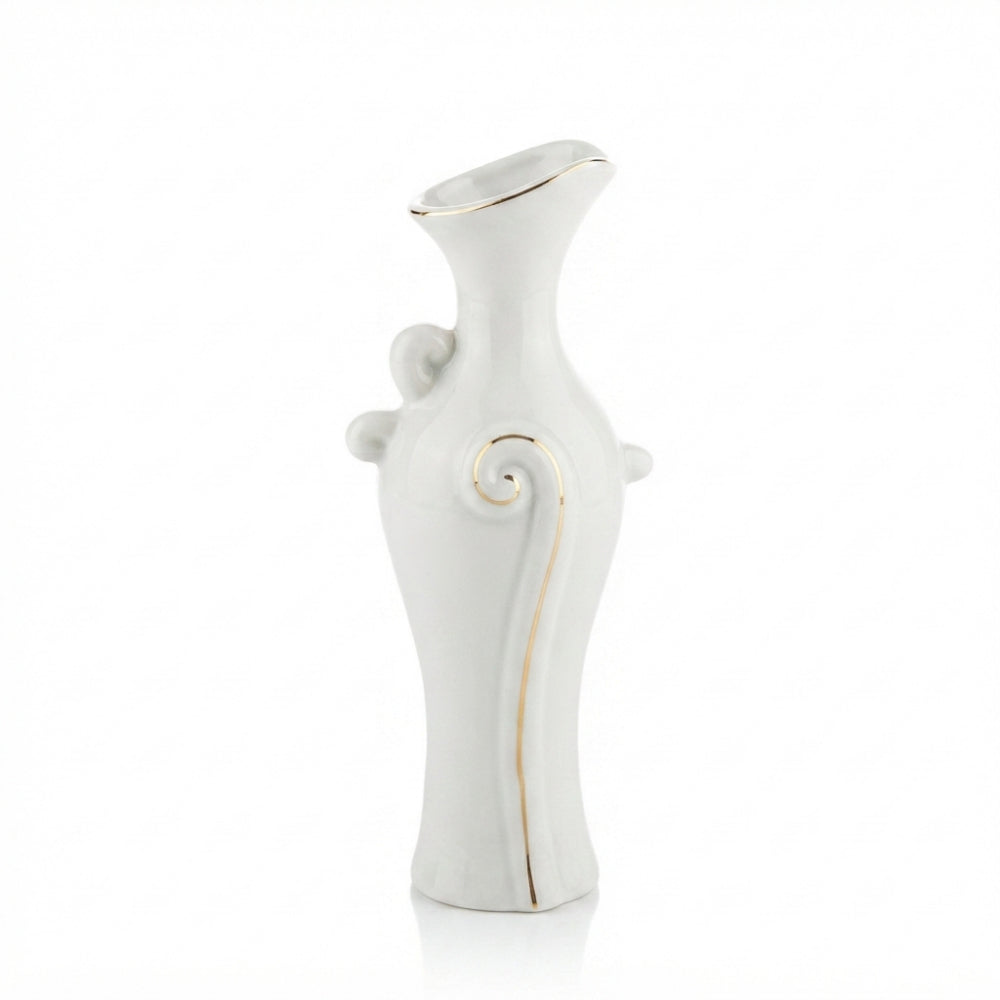 Ser Vaso Marino in Porcellana di Capodimonte 21x10 cm