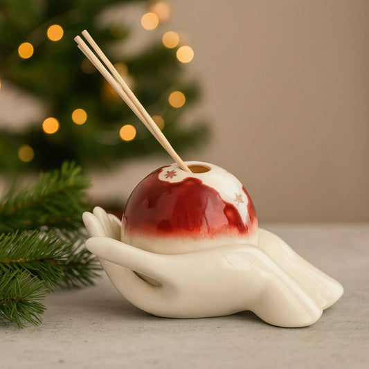 Ser diffusore Il Mondo tra le Mani 12cm porcellana rossa