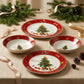 Servizio 18 Piatti Green Christmas in Porcellana per 6 Persone