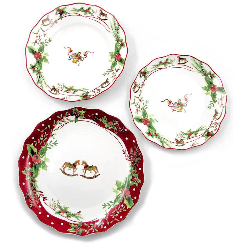 Servizio 18 piatti Royal Family Christmas Dream in porcellana natalizia