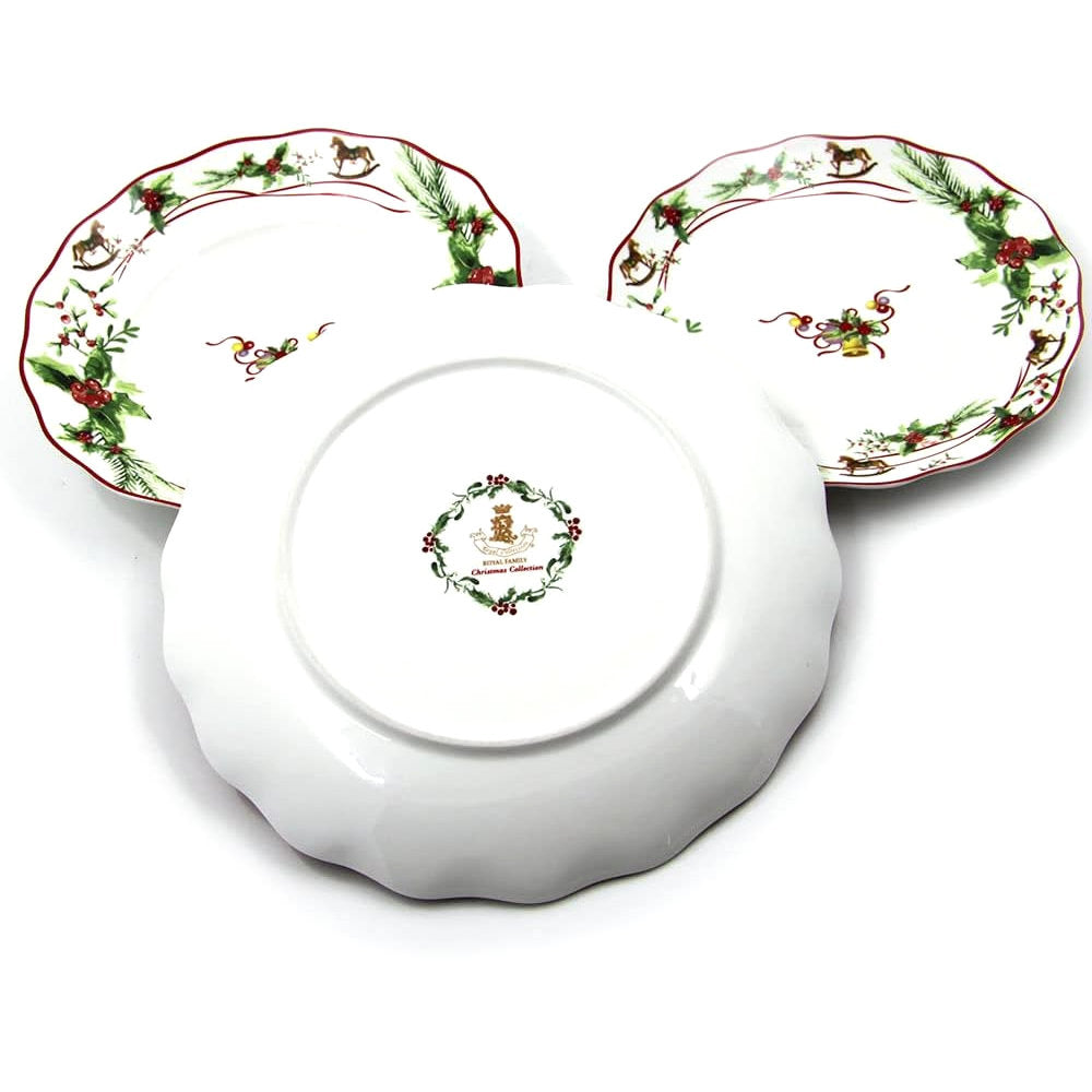 Servizio 18 piatti Royal Family Christmas Dream in porcellana natalizia
