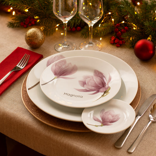 Servizio piatti 18 pezzi Ceramiche Viva Magnolia Deruta – Made in Italy