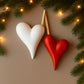Set 2 diffusori da parete Cuorematto in porcellana a forma di cuore 15 e 13 cm

