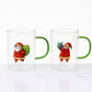 Set 2 mug Babbomatto in vetro borosilicato H 10 x Ø 10 cm per tè e caffè