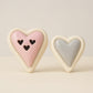 Set 2 scatole Cuorematto a cuore in porcellana bianca 10,5 cm e 8 cm