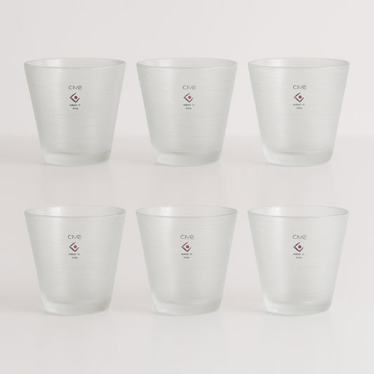 Set 6 bicchieri tumbler Cive vetro satinato 10,5x10 cm