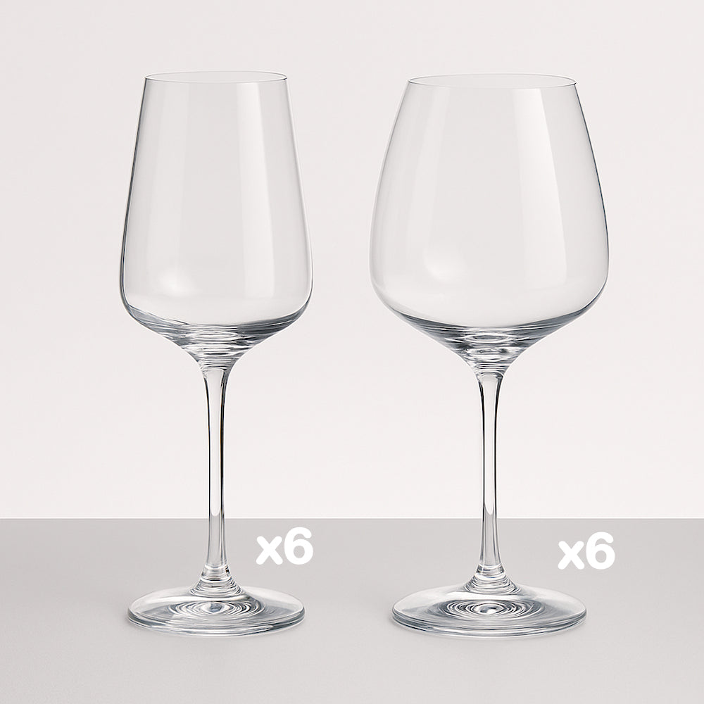 Set 6 calici Bohemia 610 ml per vino rosso in vetro