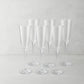 Set 6 calici flûte prosecco Dives in vetro H 24 cm 130 ml