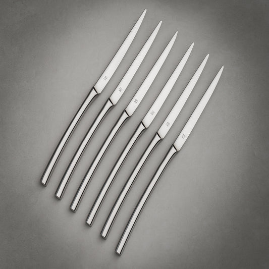 Set 6 coltelli tavola D&D Easy in acciaio inox H 23 cm