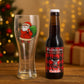 Set Rudolph bicchiere in vetro H 18x9 cm con bottiglia birra 33 cl Belgian Dark Strong Ale