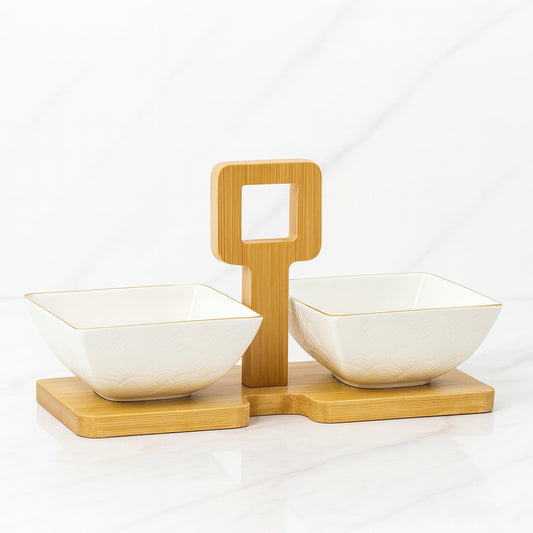 Set antipastiera 2 ciotole porcellana Madrhélen Paris Home 21x9x12 cm