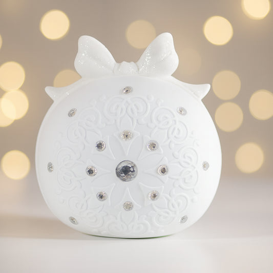 Sfera Mascagni con scritta Merry Christmas e luce LED – H 15 cm