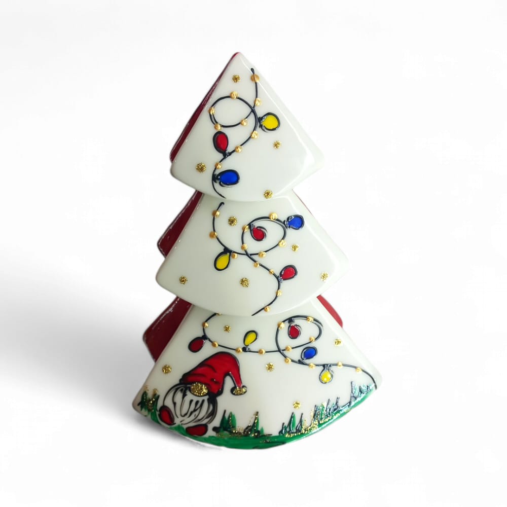 Sharon Albero di Natale Alex Gnomo H.16x10,5 Cm Dipinto a Mano Natale
