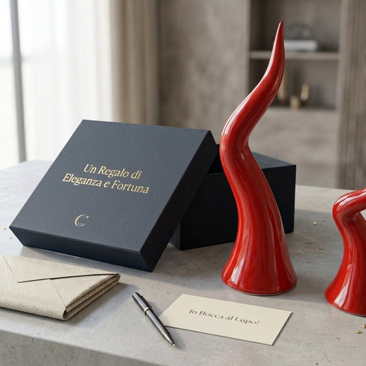 Sharon Corno Portafortuna Ceramica Rosso Il Mis H30 cm