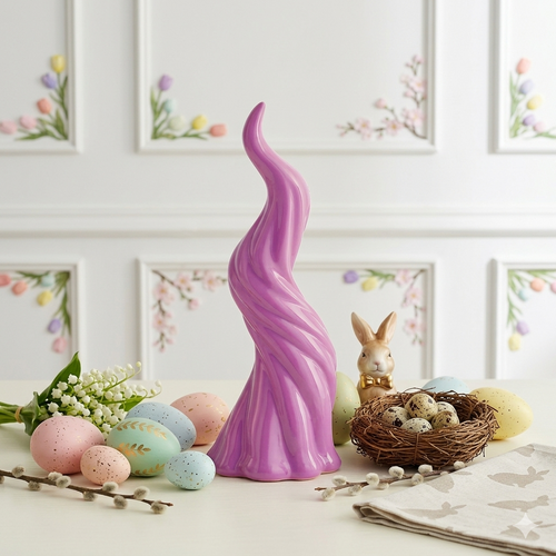 Sharon Corno Portafortuna Porcellana Lilla H14 cm