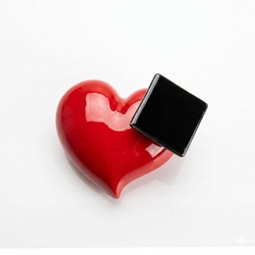 Sharon Cuore Rosso con Cappello Laurea Ceramica 9x7,5 cm