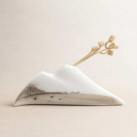 Sharon Diffusore Vesuvio Seppia in Porcellana 17x6 cm