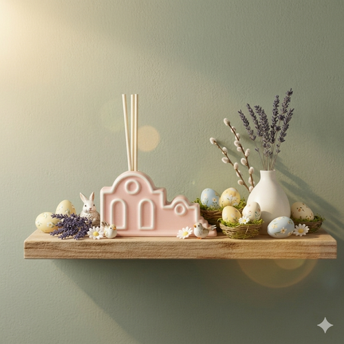 Sharon Diffusore d’Ambiente Porcellana Rosa Mediterraneo 14x8 cm