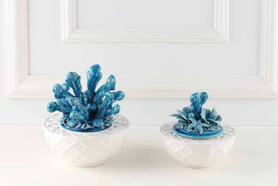 Sharon Linea Portofino - Diffusori in Porcellana Decoro Alga & Corallo bluy
