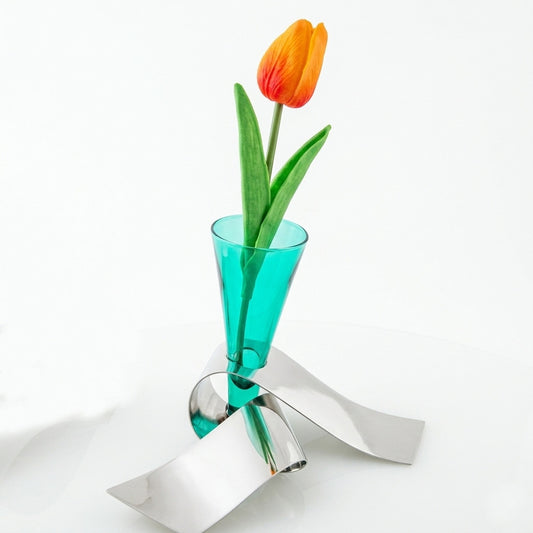 Sharon Onda Rolls Metallo Cromo Design H13x20 cm