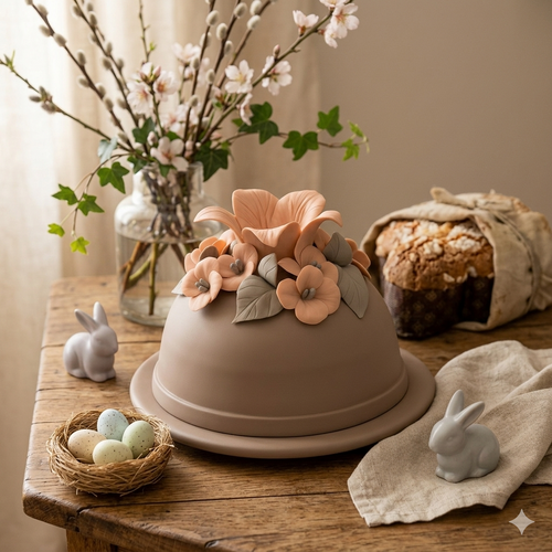 Sharon Porta Candele Ceramica Capodimonte H 9×11 cm