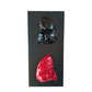 Sharon - Quadro Maschere Rosso Nero Pulcinella in Porcellana su Base in Legno 34cm