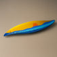 Sharon Sunset – Svuotatasche Foglia in Ceramica Dipinta a Mano (34x10 cm)