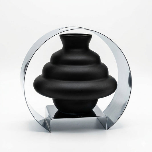 Sharon Vasetto Jasmine Bloom Metallo Cromo 20x20 cm